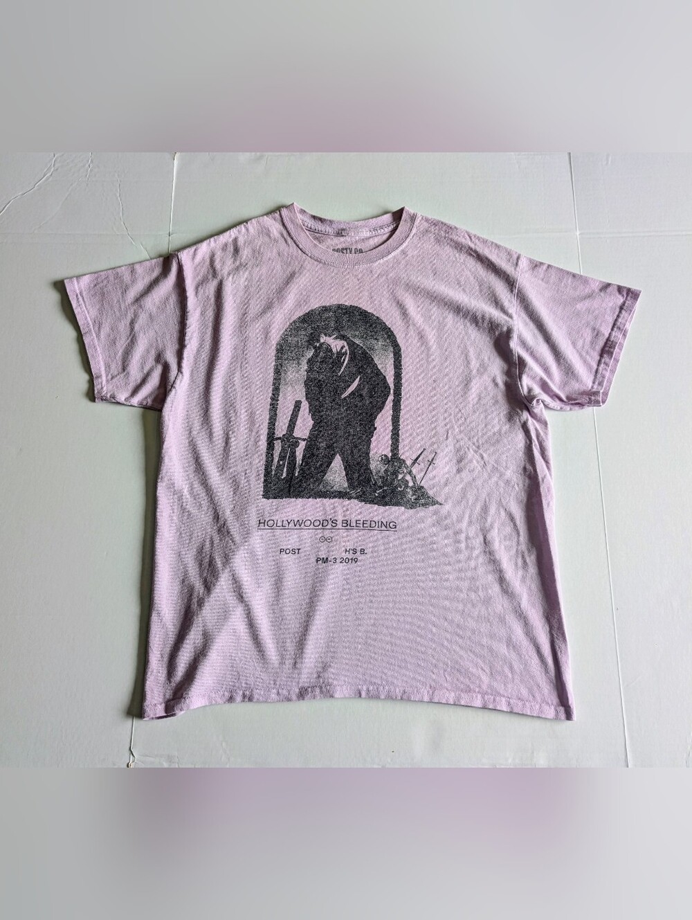 Post Malone Hollywood's Bleeding Tee/T-Shirt Graphic Tour Rap (L)